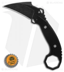 TuyaKnife Aswang Karambit Fixed Blade Knife Black G-10 (2.5" Black SW) -Benchmade Knife Sale Tuya Knife Aswang Fixed Blade Knife Satin D2 BHQ 125876 LS Bottlecap
