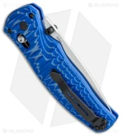 Benchmade Volli AXIS-Assist Knife Blue G-10 (3.26" Satin) 1000001-1601 -Benchmade Knife Sale benchmade volli 1000001 1601 side cm