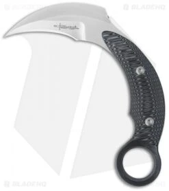 Mil-Tac Knives Jerry Hossom Kerambitch Karambit Knife Black/Grey (3.25" Satin)