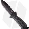 Scorpion Knives Overt Interceptor Knife Fixed Blade (5" Black Plain)