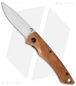 Stone River Ceramic Liner Lock Knife Olive Wood (2.75" White) SRG2WMO