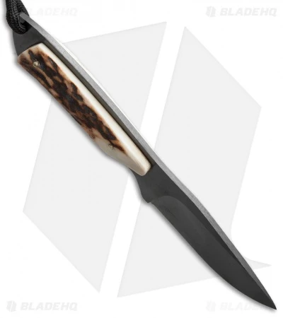 Stone River Ceramic Caping Fixed Blade Knife Stag Horn (3" Black) SRG65SCB 2 Stone River Ceramic Caping Fixed Blade Knife Stag Horn (3" Black) SRG65SCB - Image 2